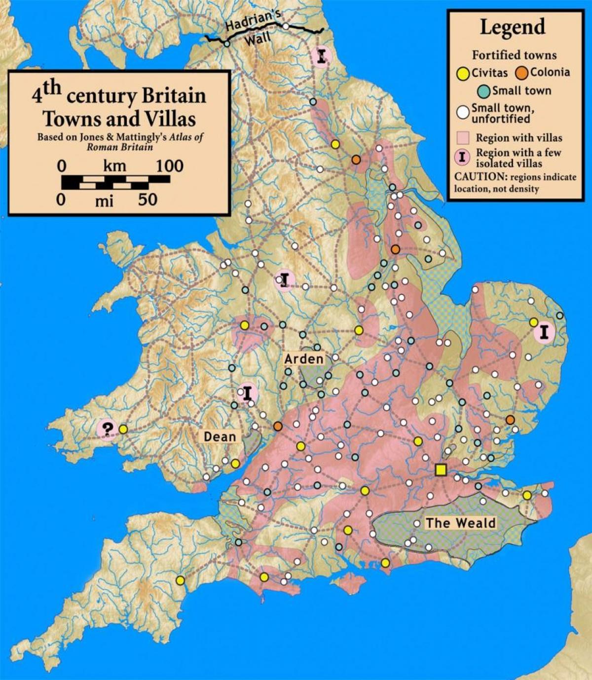 carte de l'ancienne grande-Bretagne