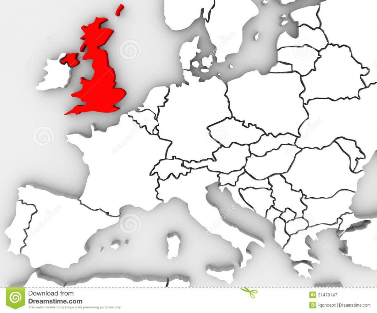 carte de la Grande-Bretagne et en europe