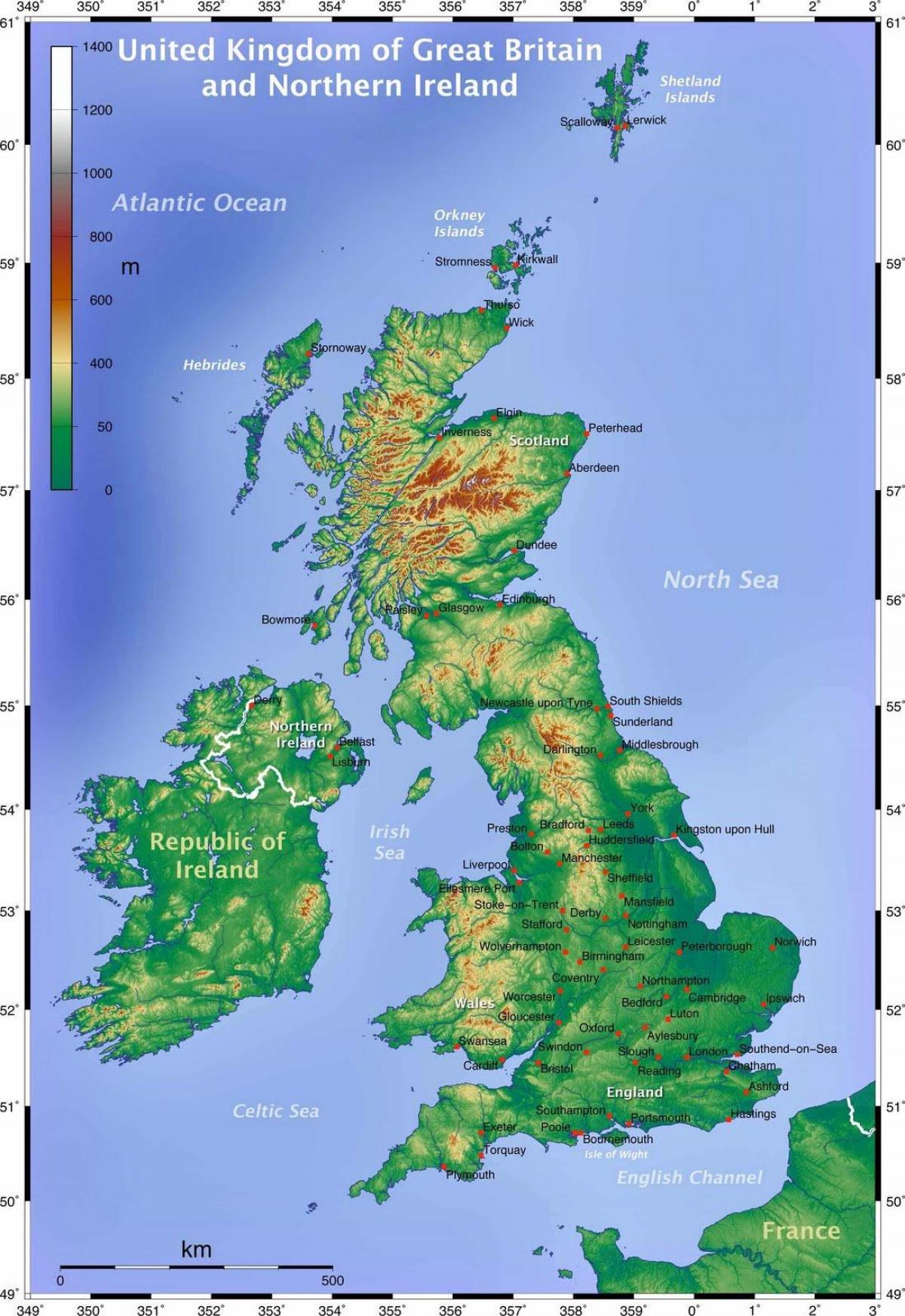 Carte Geographique Du Royaume Uni Carte Geographique De La Grande Bretagne Europe Du Nord Europe