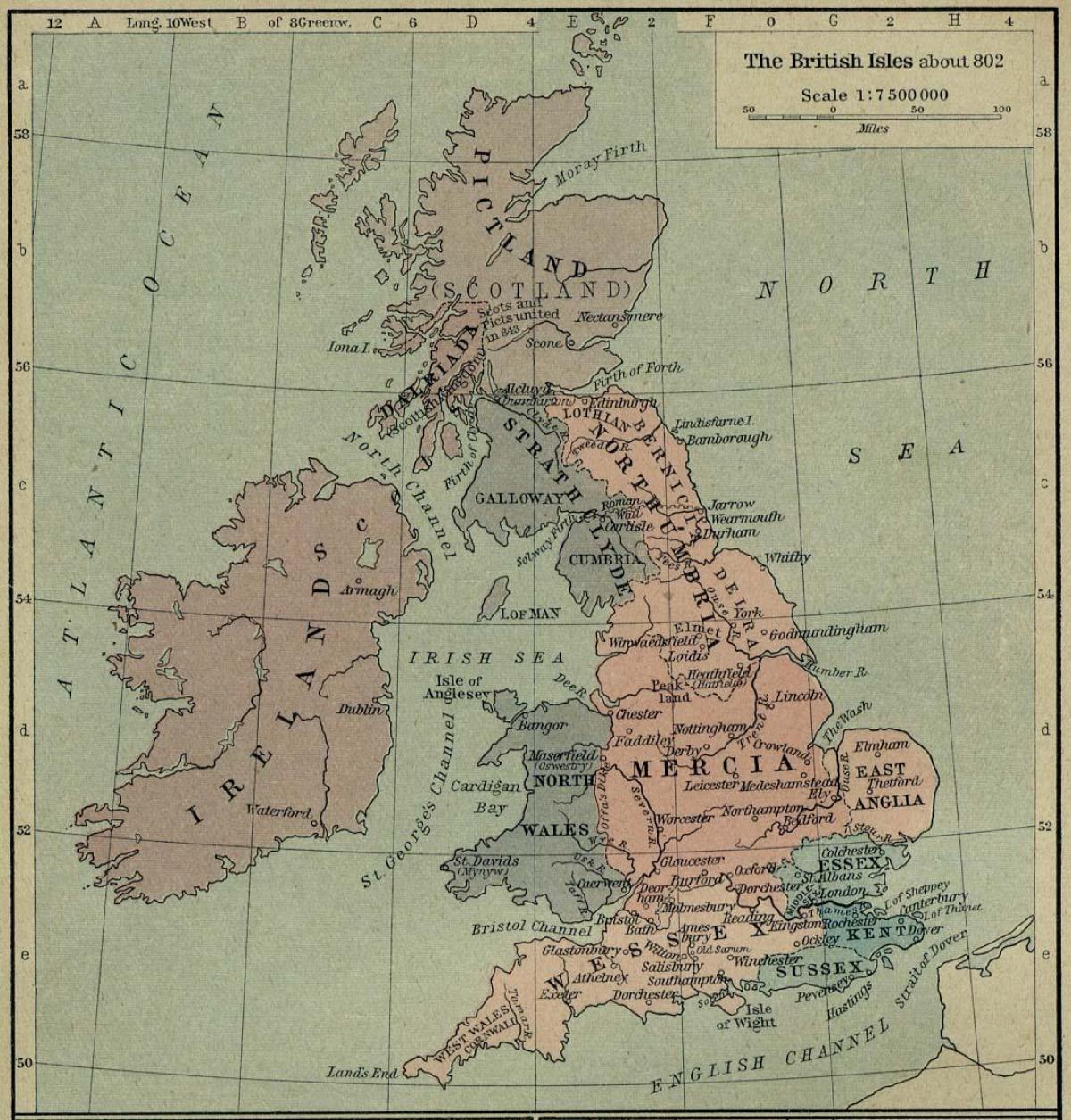 carte du royaume-UNI historiques