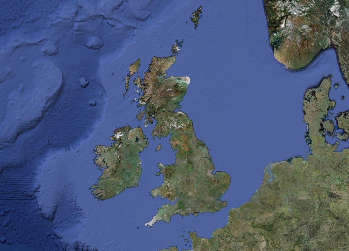carte du royaume-UNI de la météo