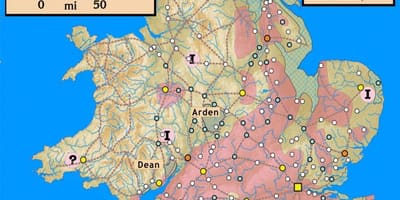 Carte de l'ancienne grande-Bretagne