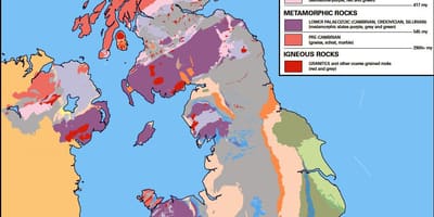 Carte géologique de la grande-Bretagne