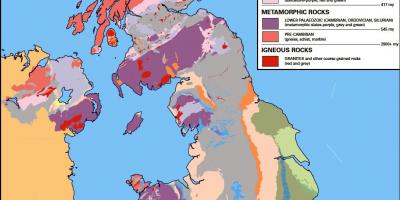 Carte géologique de la grande-Bretagne