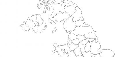 Carte vierge de la Grande-Bretagne