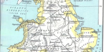 Carte de la grande-Bretagne médiévale