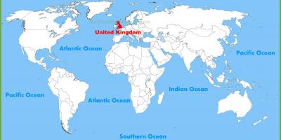 Royaume-UNI dans la carte du monde
